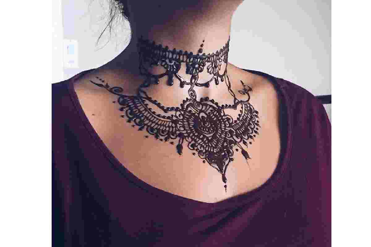 Attractive Front Neck Tattoo Designs Female (6)