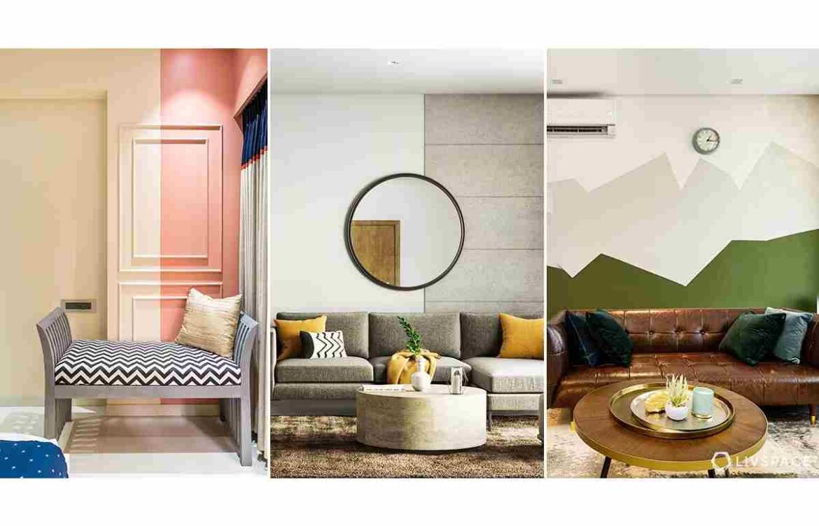 Two Colour Combination for Living Room Walls