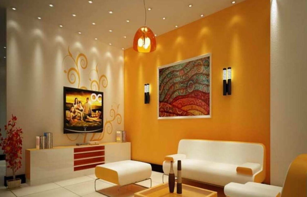 Two Colour Combination for Living Room Walls