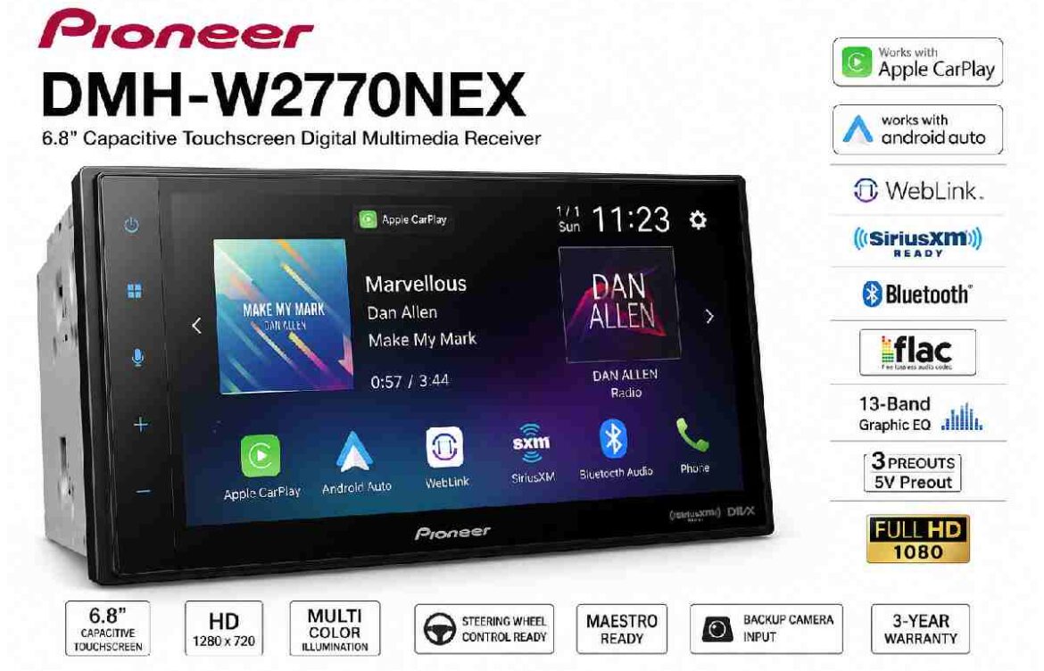 Pioneer DMH-W2770NEX: Double-DIN Multimedia Receiver for Modern Drives